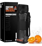 SQUATZ 24 Oz Poseidon Series Water Bottle with Shaker Ball - Premium Quality Wide Mouth Gym Flask...