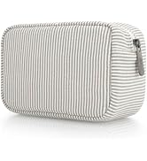 JINSI Makeup Bag, Medium Padded Travel Cosmetic Bag for Women, Cute Toiletry Organizer Pouch with...