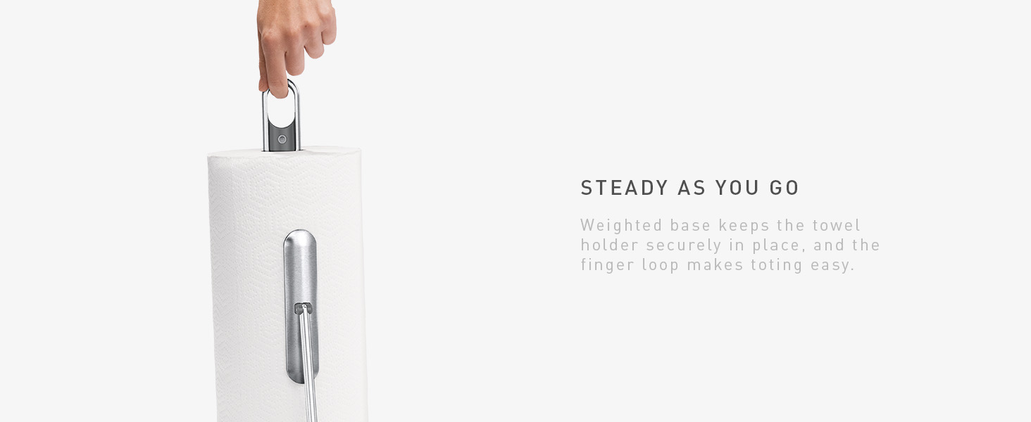 Steady as You Go | Weighted base keeps the towel holder securely in place