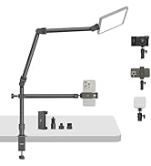 SmallRig Overhead Camera Mount, Camera Desk Mount Stand with Flexible Arm, 360° Rotatable Ball He...