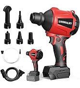 Cordless Dust Blower for Milwaukee m18 Battery, LIVOWALNY Leaf Blower Brushless Handheld Air Blow...