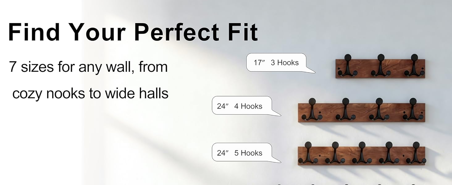 SKOLOO wall-mounted coat racks are available in different sizes and colours