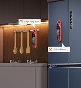 Vuwwey Instant Read Meat Thermometer Digital for Cooking with Dual Probe, Big Backlit &amp; Calibrati...