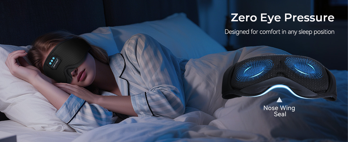 3D Sleep Mask with Bluetooth Headphones