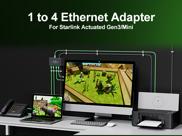 starlink ethernet adapter 1to4