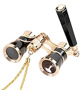 3X25 Opera Glasses for Women Theater Binocular Elegant with Adjustable Handle &amp;amp;amp Chain for Concert