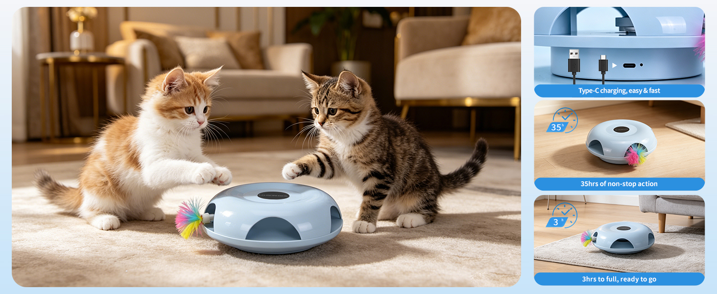 Interactive Whack-a-Mole Cat Toy