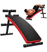 Magicdo Decline Sit Up Bench Adjustable Ab Bench Foldable Core Trainer for Home Gym Crunches Leg ...