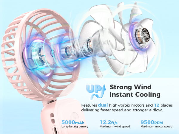 battery fan handheld fan rechargeable battery operated fan