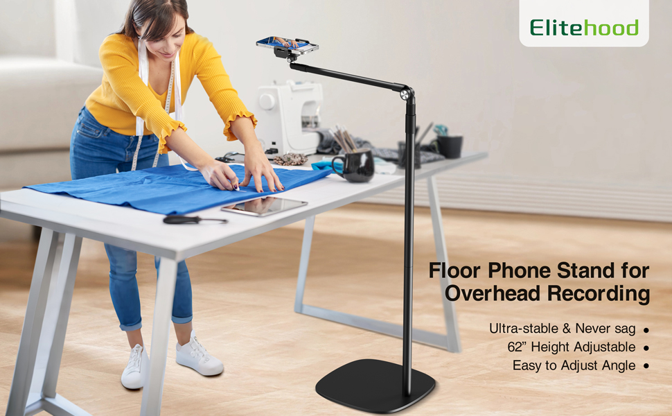 floor phone stand for overhead recording