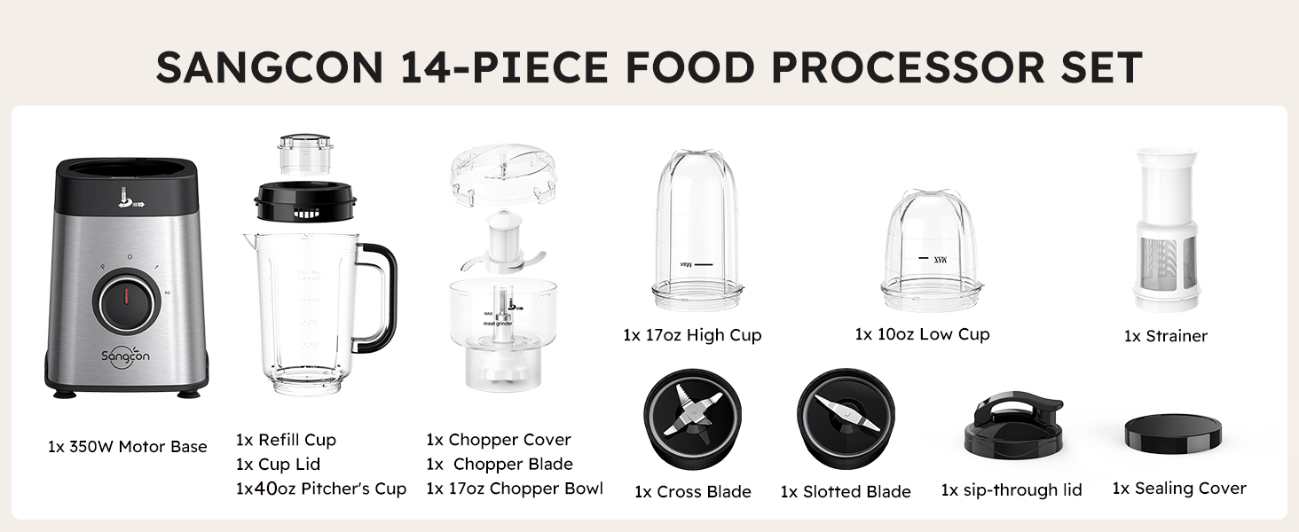 Blender and Food Processor Combo for kitchen