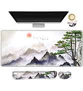 AIMSA Large Gaming Mouse Pad Set, Keyboard Wrist Rest Support + Extended Mouse Pad + Mouse Wrist ...