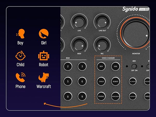 audio interface for live