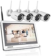 [8CH Expandable] 2K 3MP Home Security Cameras System with 12 Inch Monitor & NVR Combo Surveillanc...