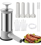Sausage Stuffer Meatball Maker,2 in 1 Vertical Machine Sausage Stuffer Kit, Homemade Manual Sausa...