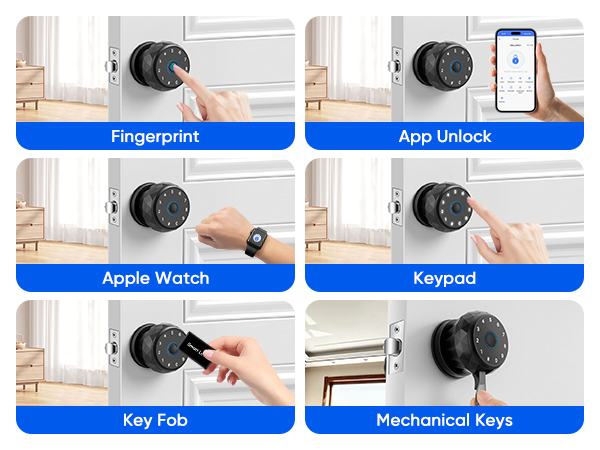 Smart Door Knob Fingerprint Door Lock