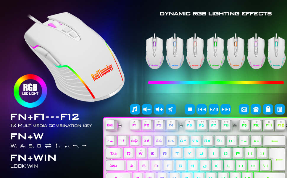 adjustable dpi LED backlit wireless keyboard and mouse