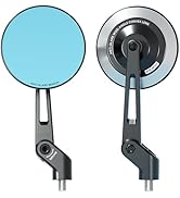 VAZESWIN Aluminum Alloy Rainproof Foldable Motorcycle Mirrors with M8 M10 Bolts, CNC Machined Ant...