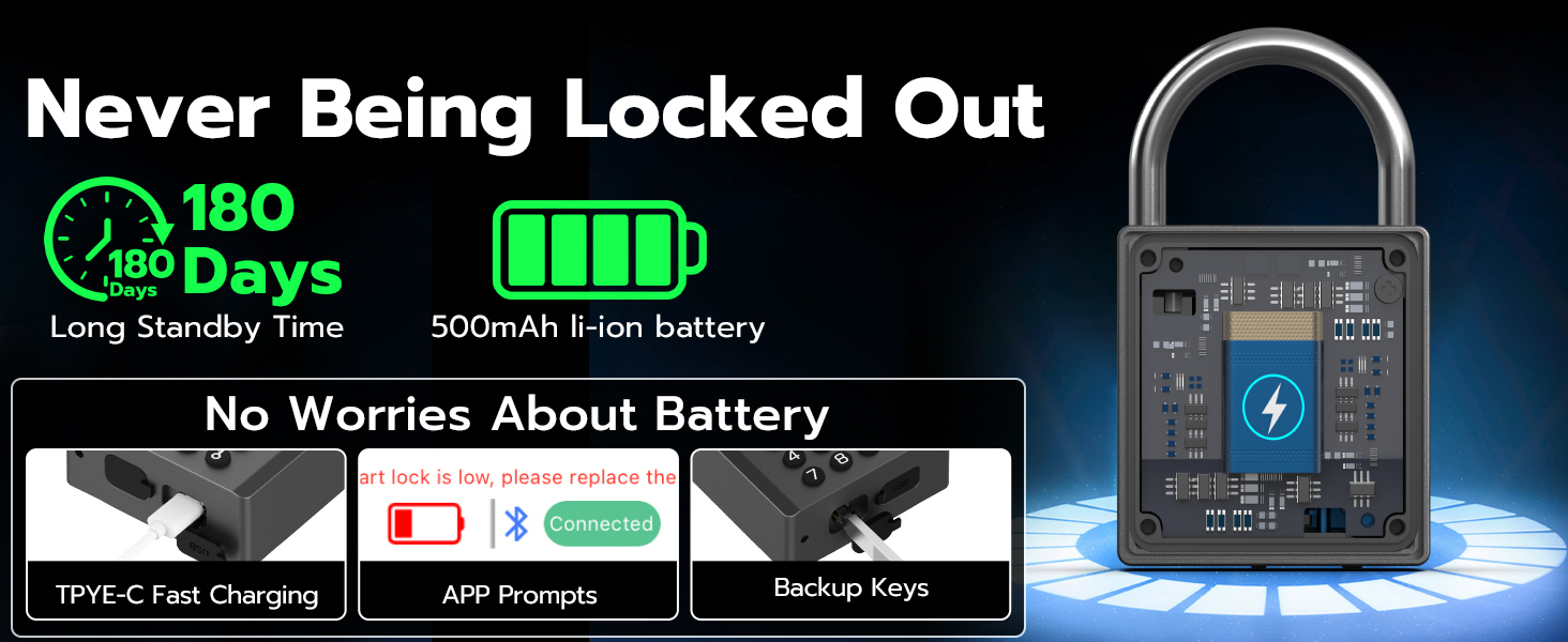 Foxlock Fingerprint Combination Padlock With Code Keypad