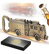 LULLEA Fire Truck Bottle Opener – Novelty Bar Accessory for Men, Dad, Grandpa – Bronze Firefighte...