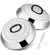 12 Inch Cheese Melting Dome Set of 2, Joyfair Basting Cover for Griddle Grilling Outdoor Camping/...