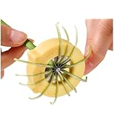 Professional Green Onion Shredder &amp; Slicer - 12 Blade Stainless Steel Scallion Cutter with Safety...