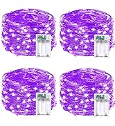 4 Pack 20FT 60LED Christmas Battery Operated Fairy Lights with Timer, Waterproof Battery String L...