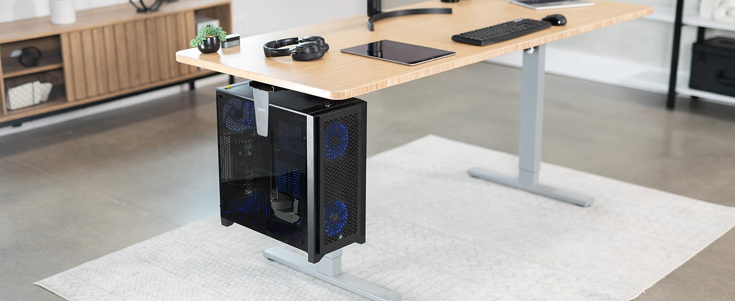 pc mount under desk, adjustable computer holder, cpu wall mount, swivel tower stand, desk pc tray