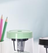 Aniborsa Electric Pencil Sharpener, Helical Blade Automatic Pencil Sharpener, Battery/USB Cord Op...