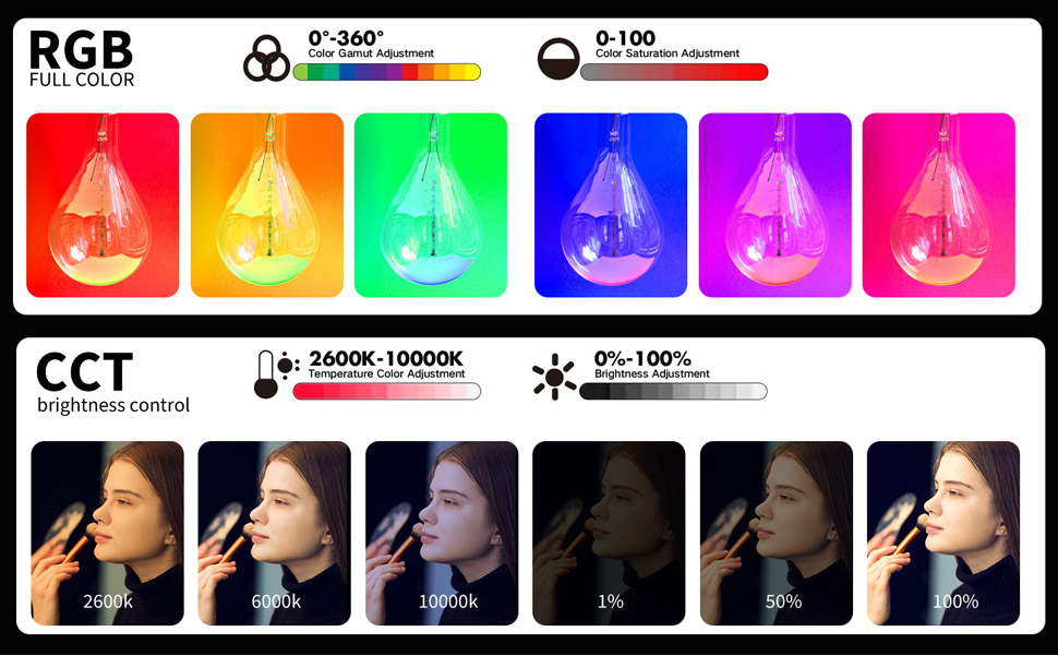 3600 colors RGB Video light