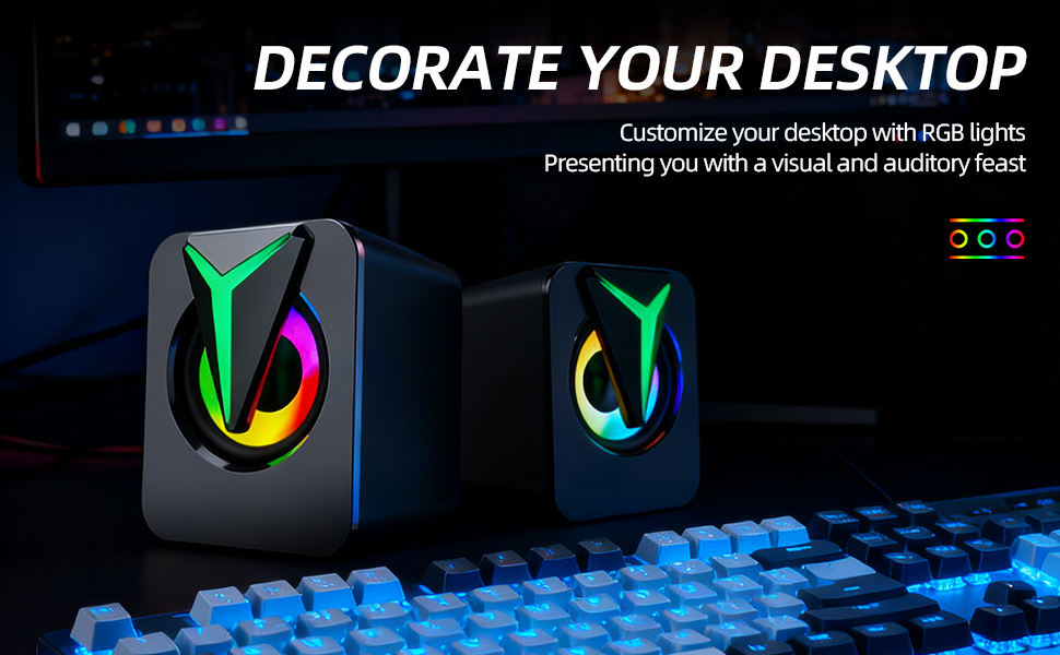 RGB Computer Speakers with Bluetooth 5.0