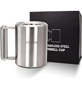 DITOSH Heavy Coffee Mug Challenge 304 Stainless Steel Dumbbell Cups Silver Overweight Sports Wate...