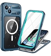 Lanhiem Magnetic for iPhone 15 Case, IP68 Waterproof Dustproof Case, [Compatible with Magsafe] [B...