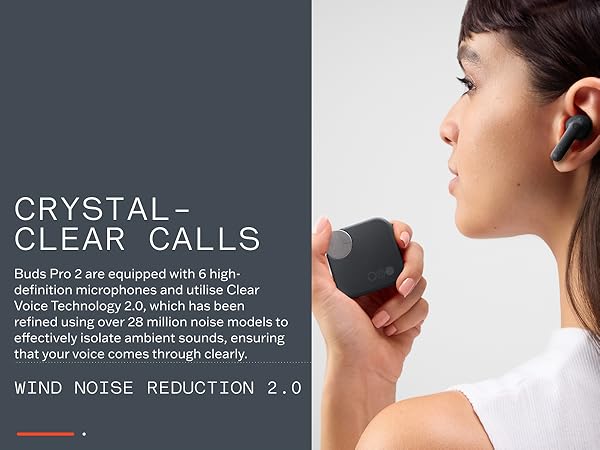 6-Mic Clear Call bluetooth wireless ear buds