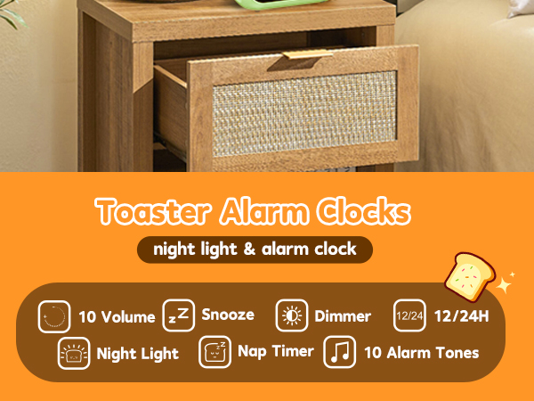 Toaster Alarm Clocks for Kids