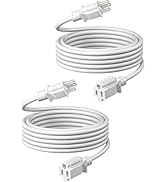 WILAWELS 2-Pack White Outdoor Extension Cord 10FT, W03ECP206