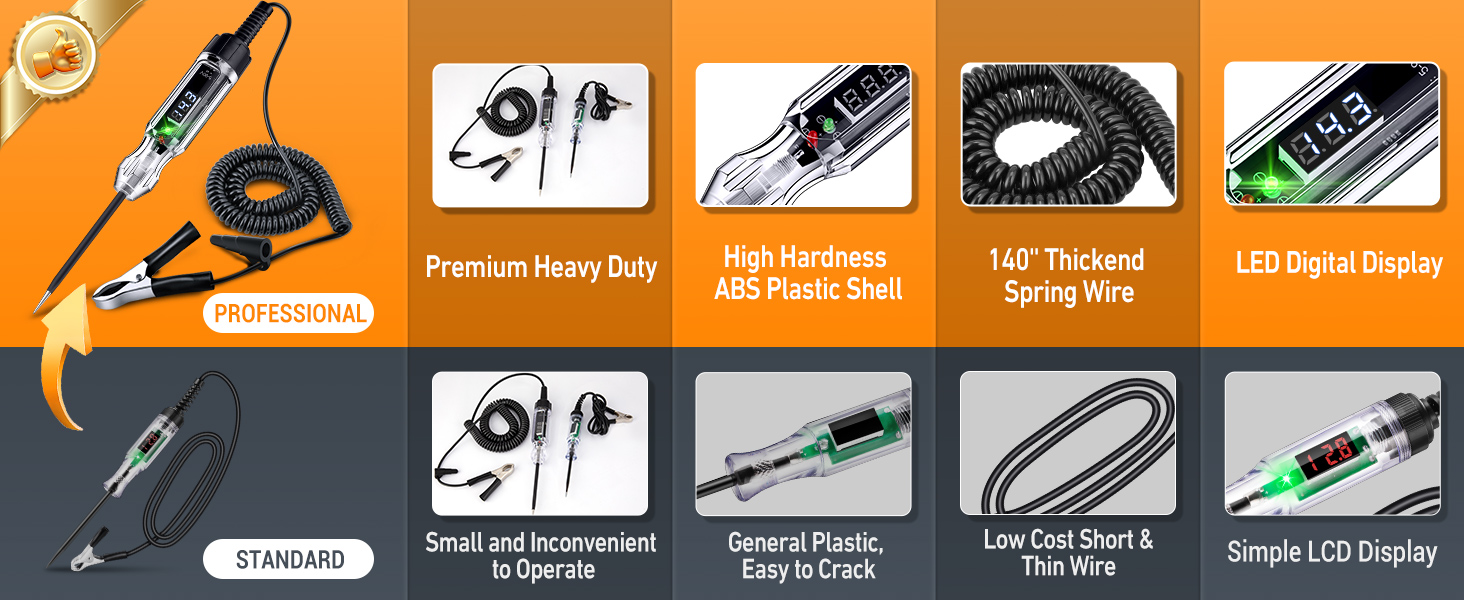 Automotive Test Light,Electrical Tester, Circuit Tester, Voltage Tester Pen