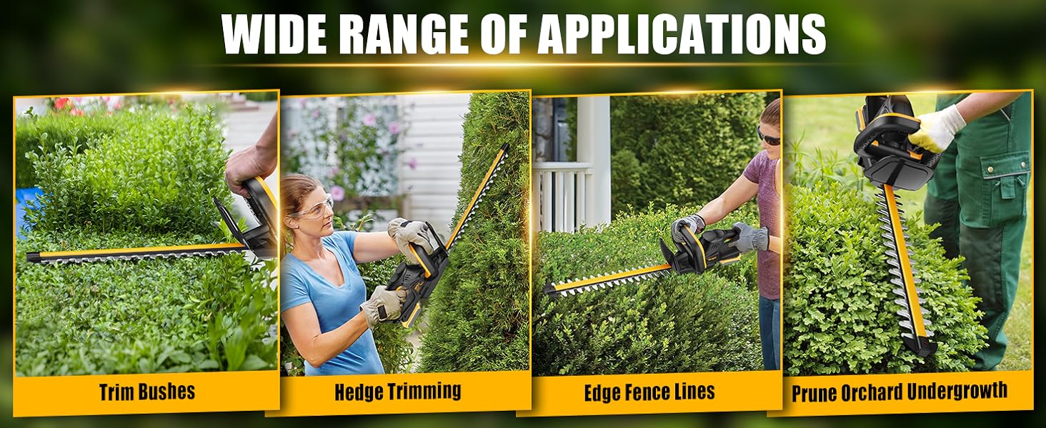 hedge trimmers cordless with battery
