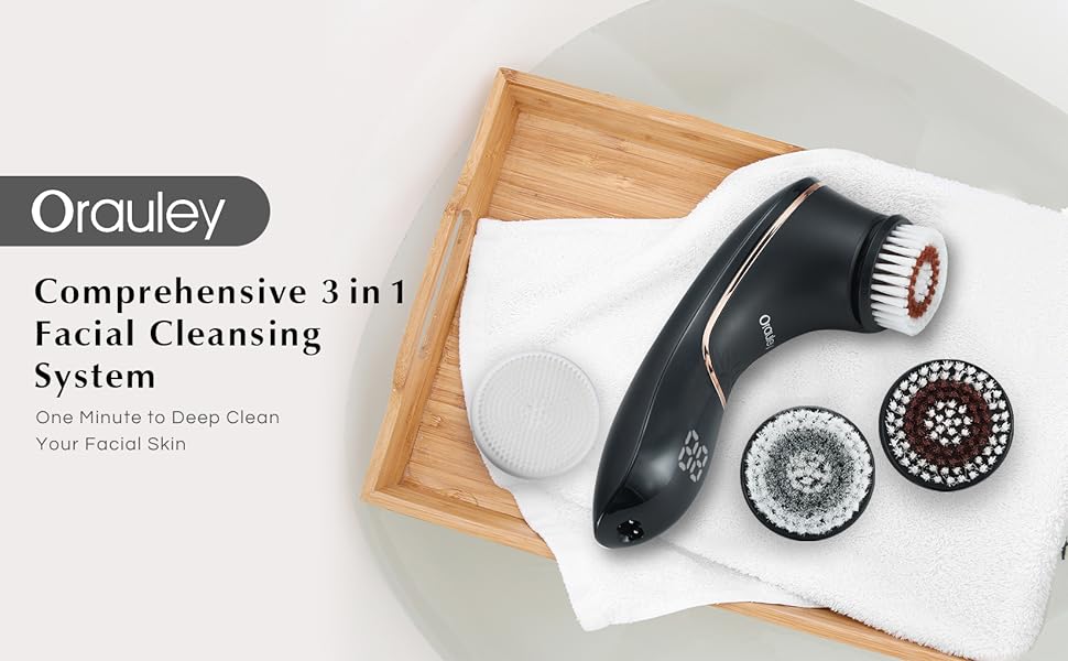 Comprehensive 3 in 1 Facial cleansing system