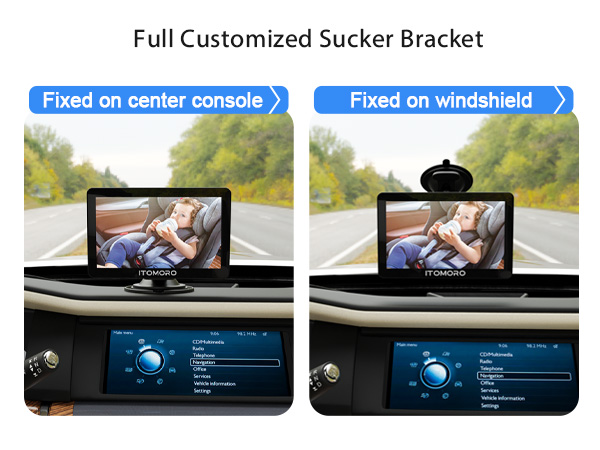 the baby car monitor with camera has full customized sucker bracket
