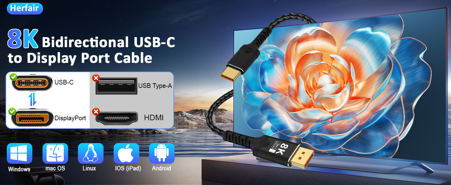 displayport to usb c