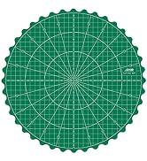 ArtAt Rotating Self-Healing Cutting Mat: 14 x 14 inch 5 Layers Double-Sided PVC Round Rotary Cutt...