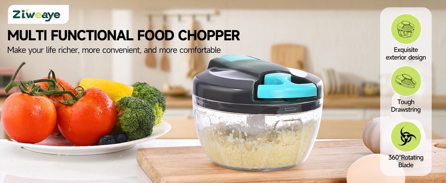  Manual Food Processor Vegetable Chopper