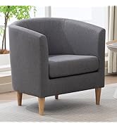 Brage Living Accent Barrel Chair, Modern Comfy Living Room Chairs with Armrest Small Reading Chai...