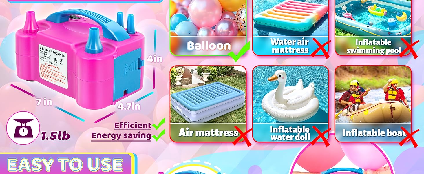 air pump for inflatables baloon pump electric balloon inflador de globo electrica for all balloons