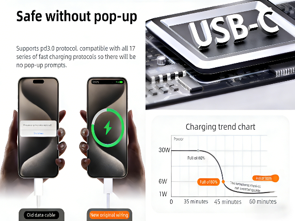 Hprosper USB C to USB C Cable 2-Pack 