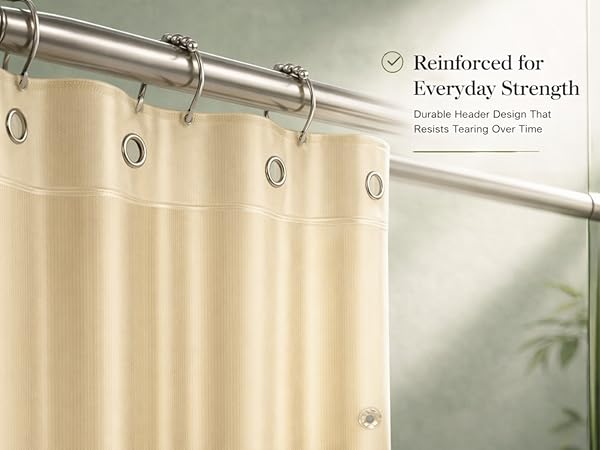 beige shower curtain liner waterproof bath liner PEVA plastic shower curtain transparent