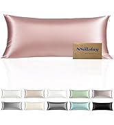 Mulberry Silk Body Pillow Pillowcase with Zipper, Ultra Smooth Soft Breathable Cooling Pillow Cas...