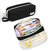 SUNEE Pencil Case, Large Capacity Pencil Pouch, Aesthetic Pen Bag Office Stationery Organizer Sim...