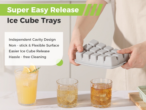 silicone ice cube trays with lid